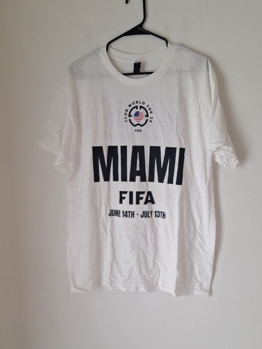 Miami FIFA Graphic Short Collectable Sleeve Tee - White Sz L
